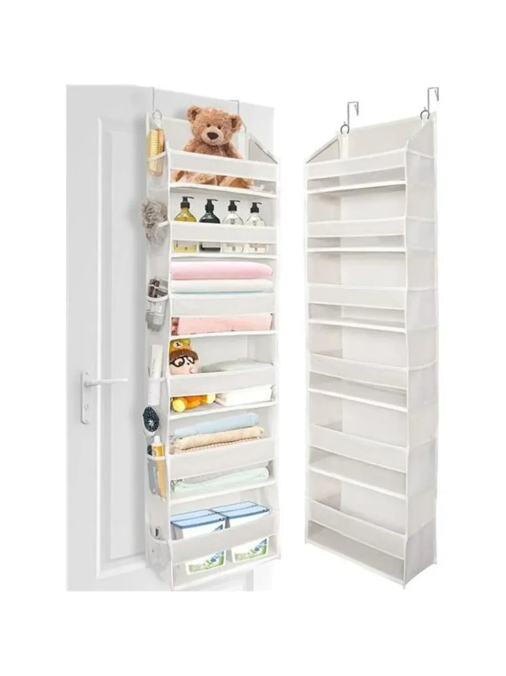 Over Door Hanging Organizer 6 Pockets 12 Mesh Storage for Closet Bathroom
